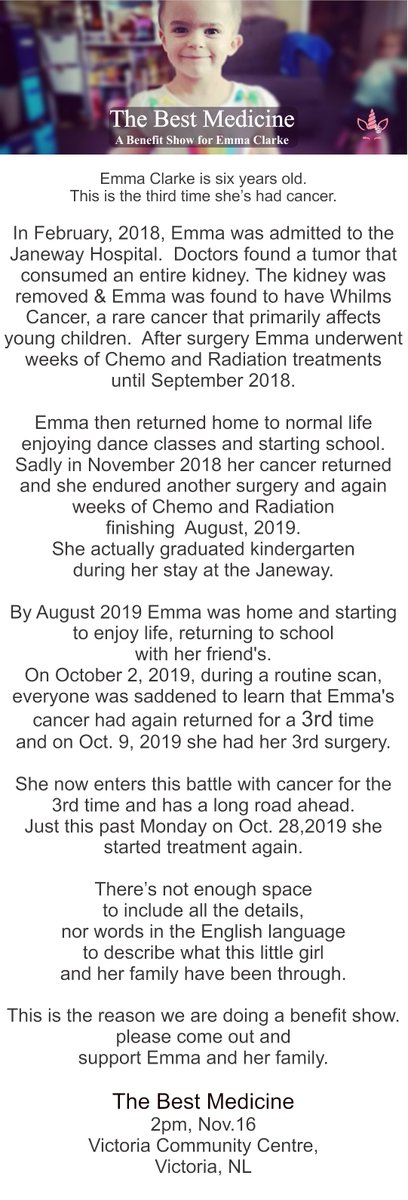 We're having a benefit show in Victoria, NL Nov. 16. Here's why and the details about the show. 