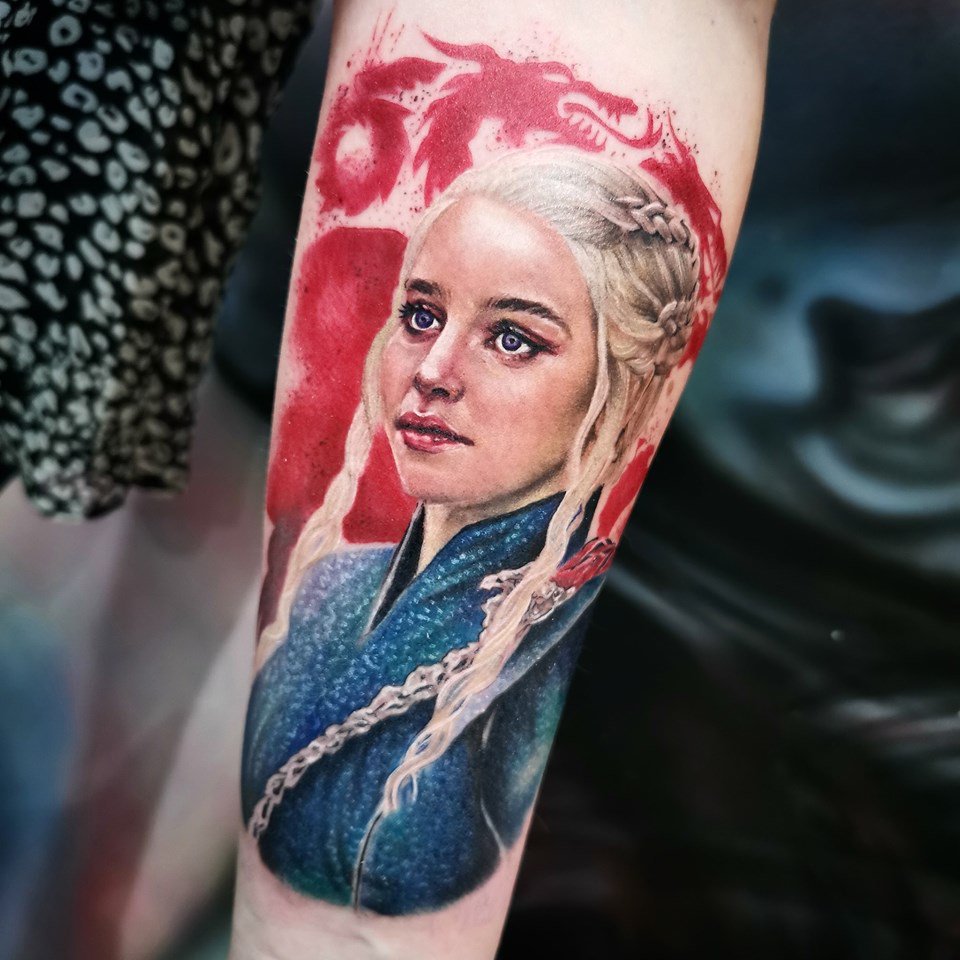 TattooStudioIv's tweet photo. loved doing this this week too #GOT #GameofThrones #targaryen #Motherofdragons #tattoo #ink #Khaleesi #inked #gotink https://t.co/rFL0jCb8YG
