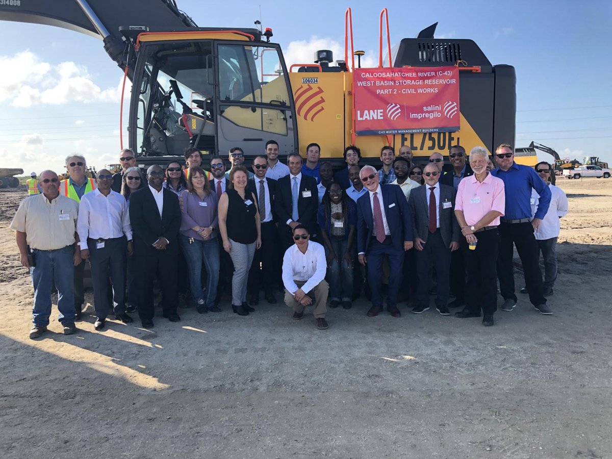 The groundbreaking celebration for the C-43 West Basin Storage Reservoir (LaBelle, Florida) was met with much excitement! #C43 #USACE #Reservoir #ConstructionServices #QualityAssurance #QualityControl #FloridaEngineers #MaterialsTesting #civilengineers #Lane #Salini #SFWMD