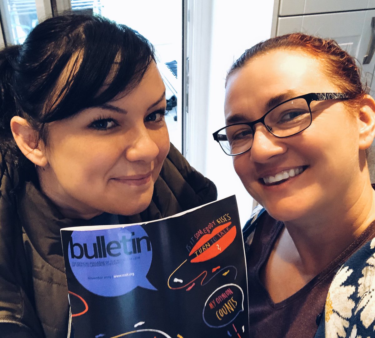 Bammo44's tweet photo. Catching up with an ex-colleague @SpeechTherapyC1 from @WMISLT2 and chatting about the #WellComm screening tool and look what drops through the door! Looks like a great article on the use of WellComm in disadvantaged areas in Wales. @rcslt_bulletin #sltgeeks #excitedmuch https://t.co/2dT3GIOR7c