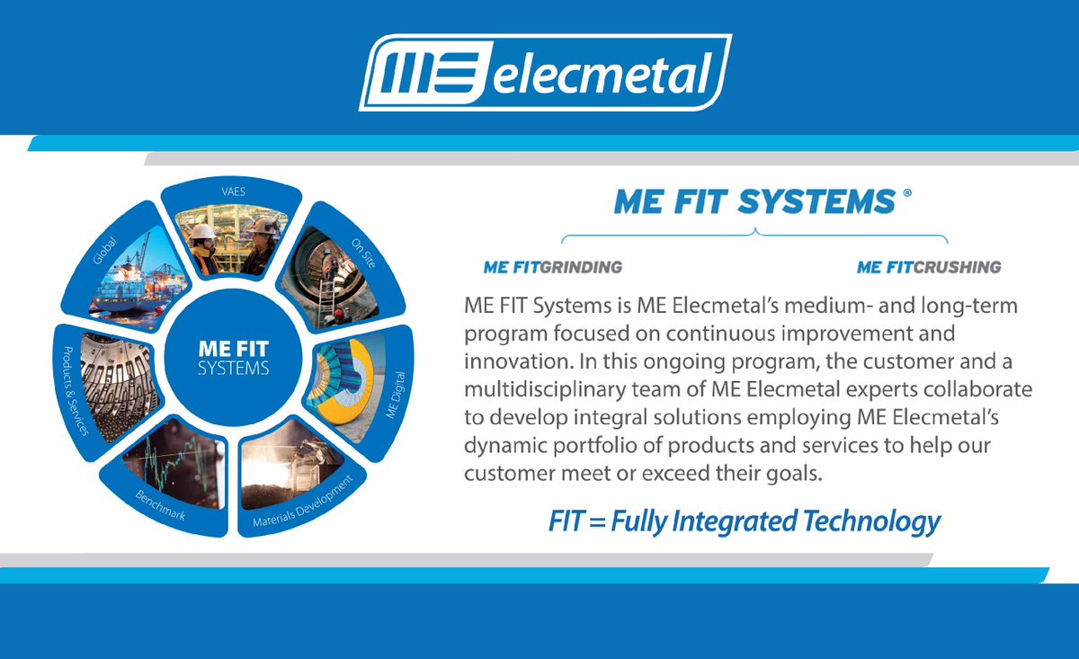 MEElecmetal's tweet photo. ME FIT Systems is ME Elecmetal’s medium- and long-term program focused on continuous improvement and innovation.
#MEElecmetal #MEFitSystem #Mining #Milling #Grinding #Crushing #FullyIntegratedTechnology https://t.co/Sio6Y5nIM0