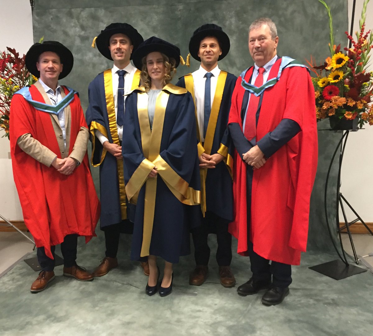 HealthITSligo's tweet photo. Very proud day for the Department of Health and Nutrition Science @itsligo with 3 PhD students graduating! Congrats to Dr Dan Simpson, Dr Monika Ehrensberger and Dr Patrick Broderick and to their supervisor Dr Ken Monaghan 👏🏻 https://t.co/fuZ6zesqBg