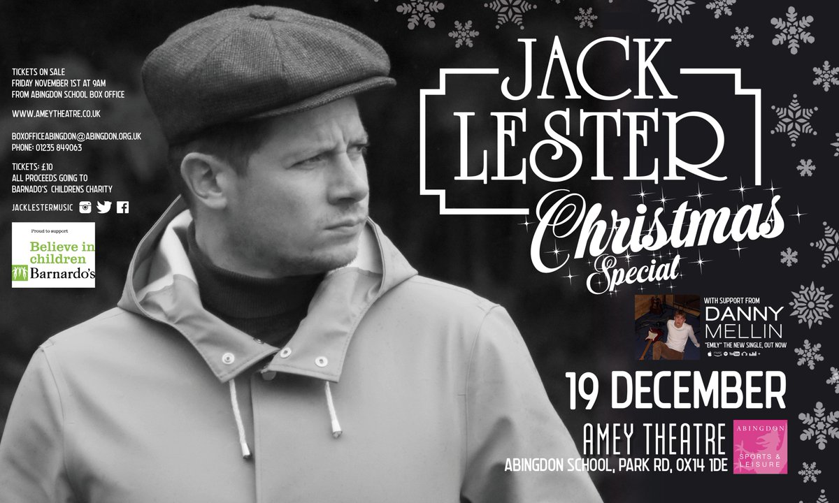 Amey Theatre (@ameytheatre) on Twitter photo TICKETS ARE NOW ON SALE!
Join us for a Christmas Special with local musician <a href="/JackLesterMusic/">Jack Lester</a> in what promises to be a fun filled festive evening in the Amey Theatre.
Follow this link to book through our Box Office: tinyurl.com/yye5v6za TICKETS ARE NOW ON SALE!
Join us for a Christmas Special with local musician <a href="/JackLesterMusic/">Jack Lester</a> in what promises to be a fun filled festive evening in the Amey Theatre.
Follow this link to book through our Box Office: tinyurl.com/yye5v6za