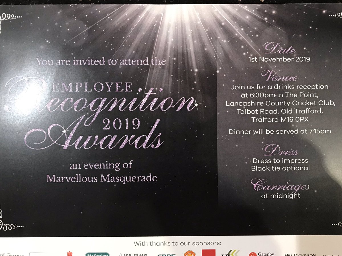PLEASE NOTE: Our amazing Business Administration Team is a finalist in <a href="/TraffordCouncil/">Trafford Council</a> Employee Recognition Awards tonight - to let them celebrate their hard work we will be closing our office at around 4pm tonight.  Lessons and ensembles continue as normal.  

Wish us luck!