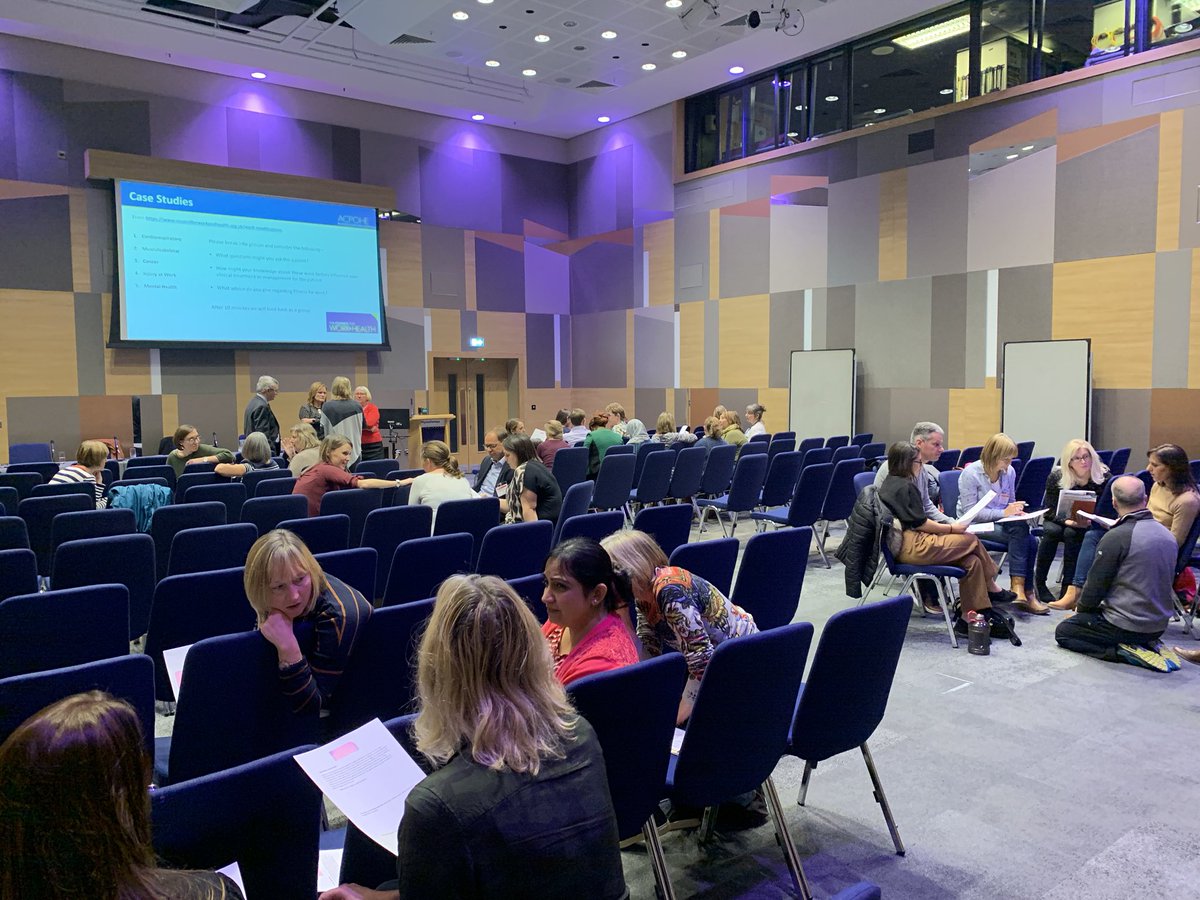 ACPOHE's tweet image. A brilliant interactive #FitForWork session @thecsp #Physio19 talking about physio’s having “the work conversation”. 👍 @Work2Well @natbeswetherick @Hartey_PT @ashjamesphysio @RobKellyPT @cordell_robin