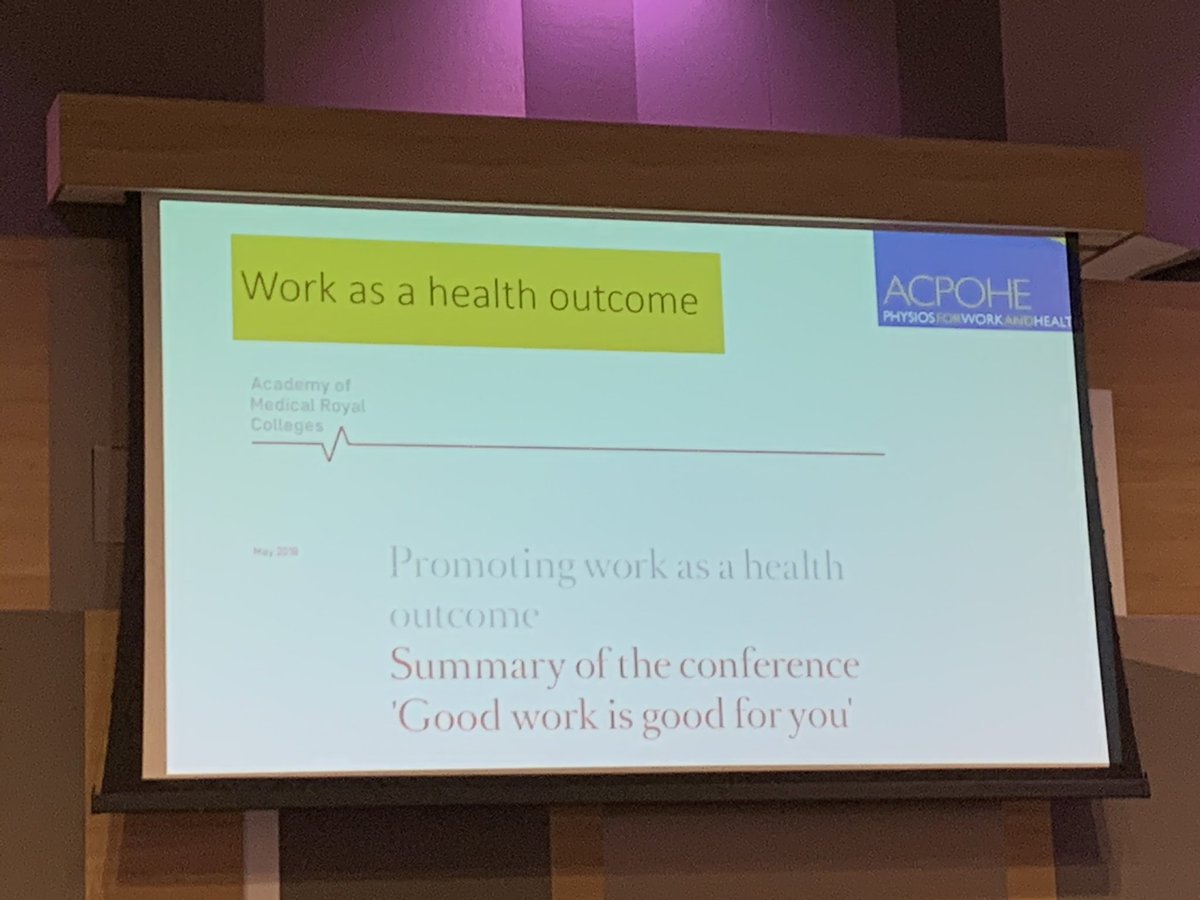 ACPOHE's tweet image. A brilliant interactive #FitForWork session @thecsp #Physio19 talking about physio’s having “the work conversation”. 👍 @Work2Well @natbeswetherick @Hartey_PT @ashjamesphysio @RobKellyPT @cordell_robin