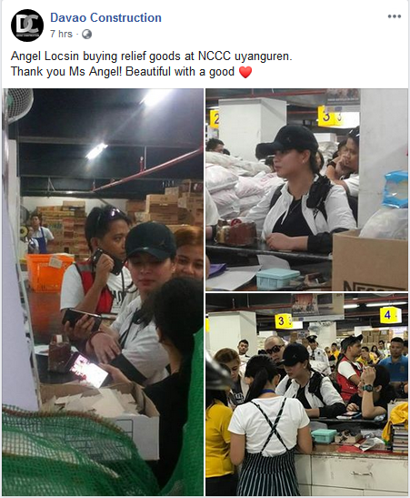 jaynormousse's tweet photo. Ms. Angel Locsin, our real-life Darna is literally a heaven-sent as she rushed to the scene to help victims of Mindanao quake. All the impaktas dancing around a guillotine can shove their opulence down their throats or go off with their heads.

#BangonMindanao #GuillotineTheRich https://t.co/muWEwBDbez