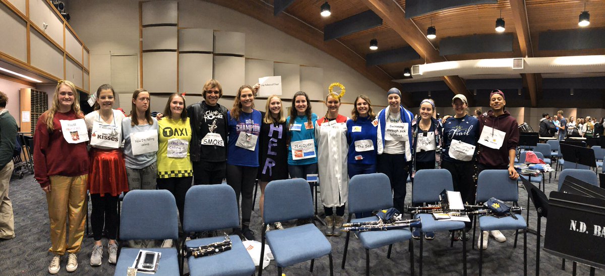NDClarinets's tweet photo. We hope everyone had the spookiest of Halloween’s! 🌹🎅🏼🎶🍕 https://t.co/YnE57sZlk8