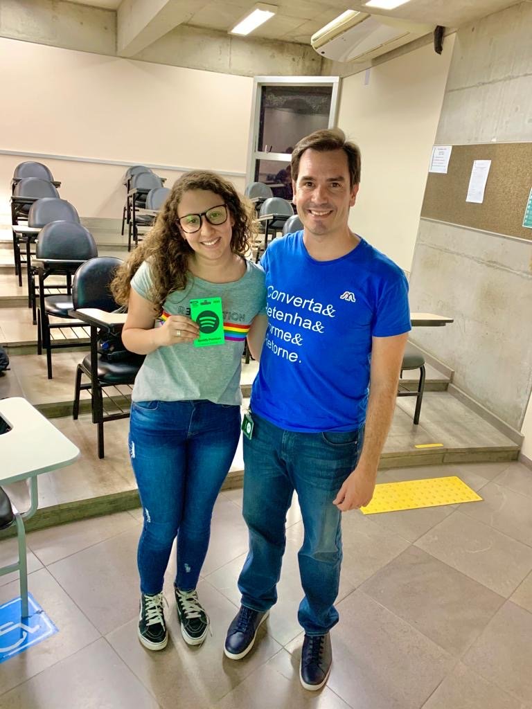 InovaMo's tweet photo. Letícia é a aluna 100% presente (real!) em ago e set-19 na FECAP usando o Presença Digital!

O prêmio "Sou 100%" promovido pela @InovaMo rendeu acesso Premium ao @Spotify para ela complementar os #estudos e ainda relaxar nas horas vagas com música ilimitada!
#sou100 #semdesculpas https://t.co/lbTSKcd4LT