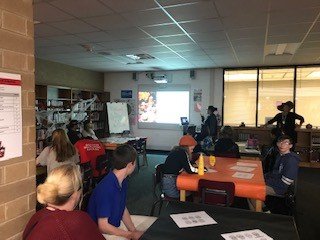 godwin_library's tweet image. Didn&apos;t have a chance to share pictures from our spooky stories yesterday.  Students enjoyed stories, snacks and facepainting.  We also enjoyed a student presentation on the Day of the Dead