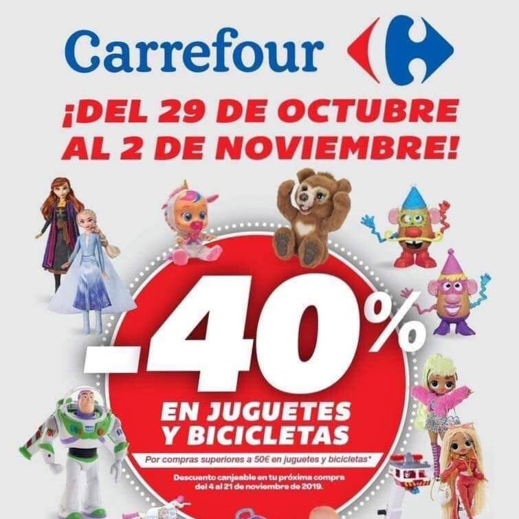 carrefour 40 descuento juguetes 2019