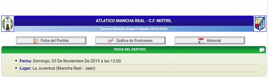 NoticiasATMR's tweet photo. Domingo de futbol en La Juventud! 

🕛 12h00 @atmanchareal vs @CFMOTRIL 

🕔 17h00 @MancharealAD vs @BAEZACF 

Dos nuevas citas para empezar noviembre. Vamos a bajar a apoyar a ambos equipos!! 💚⚪🔴 https://t.co/AVQxtByoWW