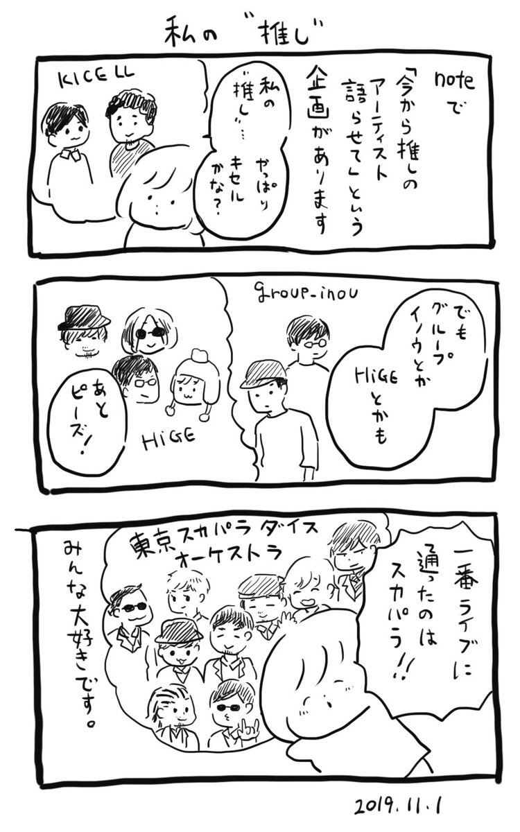 今日の日記漫画です。好きなひと、ものいっぱい。 