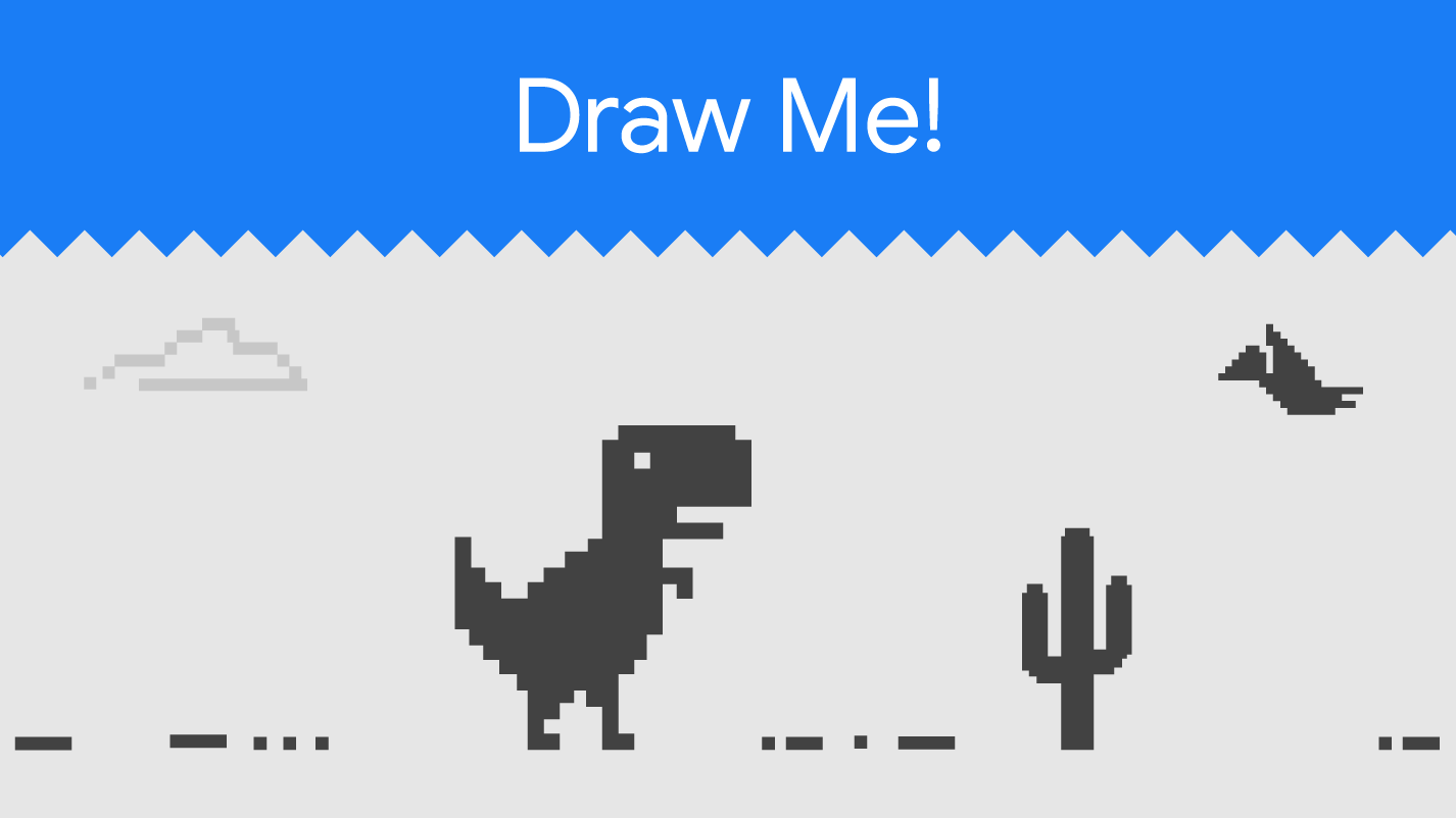 Google for Developers on X: CAN YOU DRAW THIS DINO? If so we want to hear  from you! Leave your unique rendition of the Chrome dino in the comments  below for a