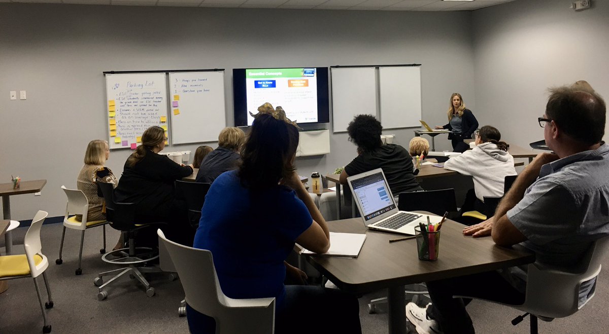 a__crawford's tweet image. Kicking off our Friday with a little #professionaldevelopment led by @teresaamrizzo. Thankful for teacher leaders and their commitment to growth as a learning community. Striving to be the best we can be for @WESPANTHER students! 💙 #WEgrow #Ellevation #ELL