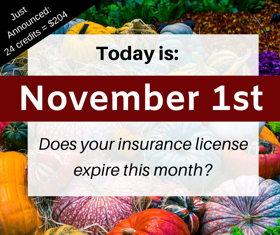 EITINS's tweet photo. Is your #insurance license renewal coming up at the end of the month? Get your #CE requirement taken care of with our live CE #webinars - #NoTravel & #NoExams! Now at a discounted price! Learn more and register at: https://t.co/mh4ZyRYyUf
.
#EasyCE #InsuranceCE #November1st https://t.co/U175B5QFoP