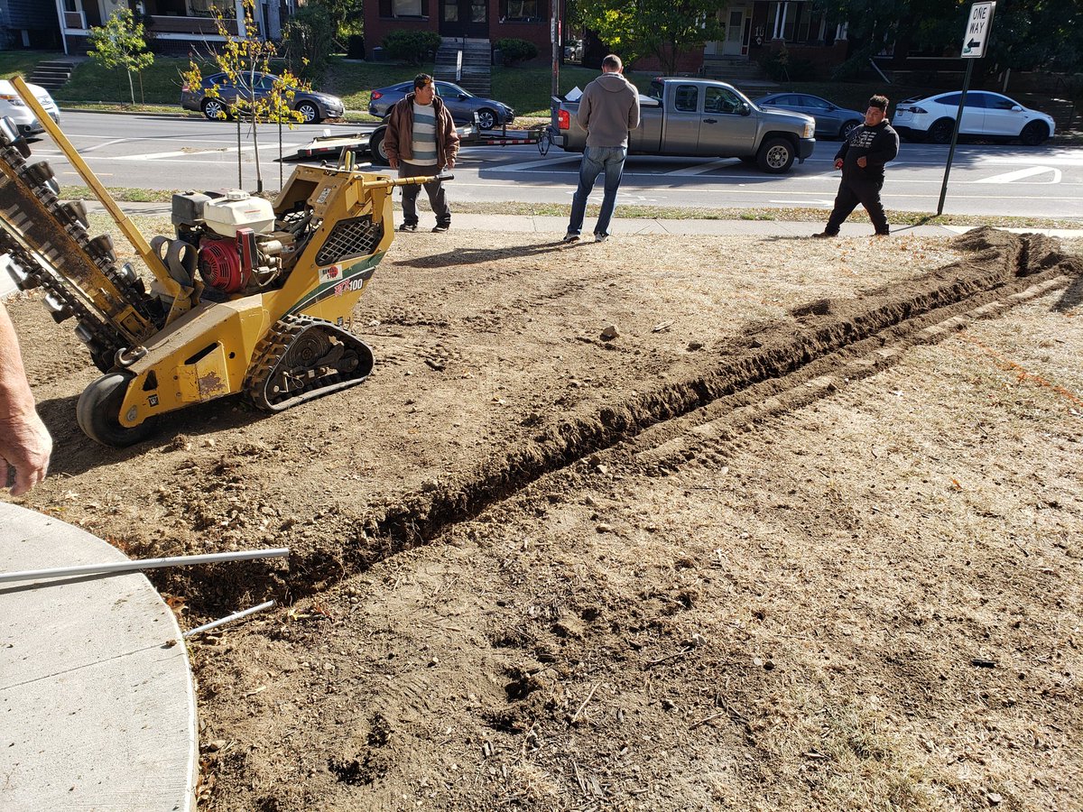 NewWaveElectric's tweet photo. Trenching for the LED lighting. https://t.co/fdvk1yheut