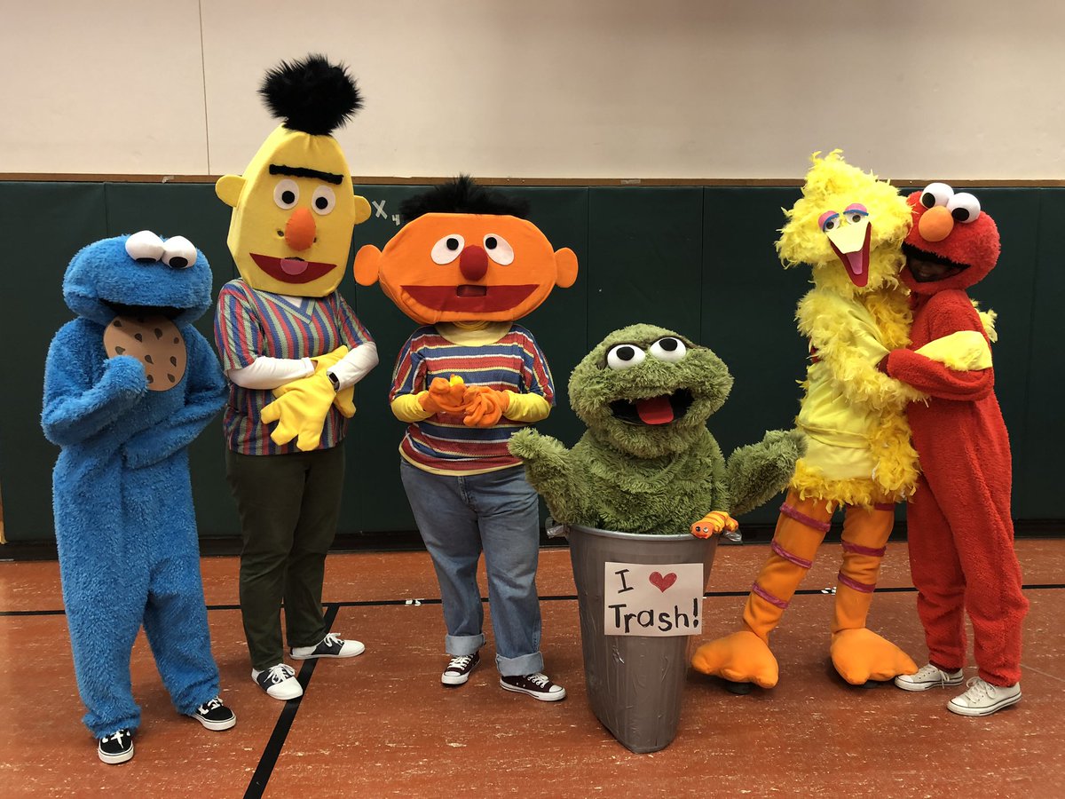 trrozanski's tweet photo. Can you tell me how to get...how to get to Sesame Street 🎶.   Happy Halloween!  ❤️ Kindergarten 👻🎃 #EC_Proud https://t.co/2iCOuat5tB
