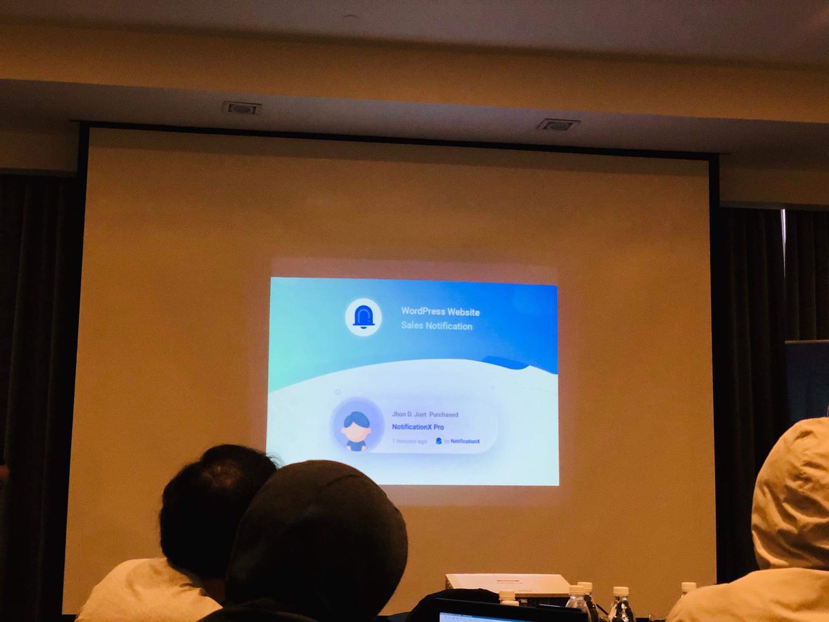 Asif2BD's tweet photo. Good to see @NotificationX_ traveling to places beyond us! Thanks @thek1w1 during @WordCampKL! I am skipping both #WCUS and #WCKL due to family medical issue! My best wishes to all my folks at @WordCampUS! Have a blast guys! https://t.co/4uh33v07AC