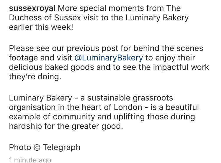 ##Sussexroyal knows we love new pics bts #LuminaryBakery
#ForceForChange