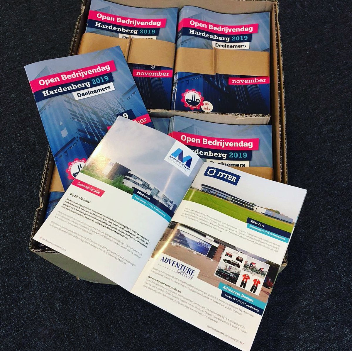 De boekjes met deelnemers zijn gedrukt en liggen klaar! We zijn goed voorbereid en klaar voor de start van de Open Bedrijvendag 2019. Kom ook langs op zaterdag 9 november!