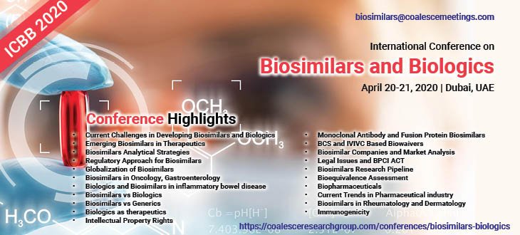 Biosimilars2020's tweet photo. Dear Sir/Madam,
Coalesce Research Group is delighted to organize the International Conference on Biosimilars and Biologics during April 20-21, 2020 in Dubai, UAE.
Conference link: https://t.co/7Zqt9vaJ4W

Kindly your interest of participation

Regards
Jon Peters

@BiosimsCouncil https://t.co/L98tRJnzHY