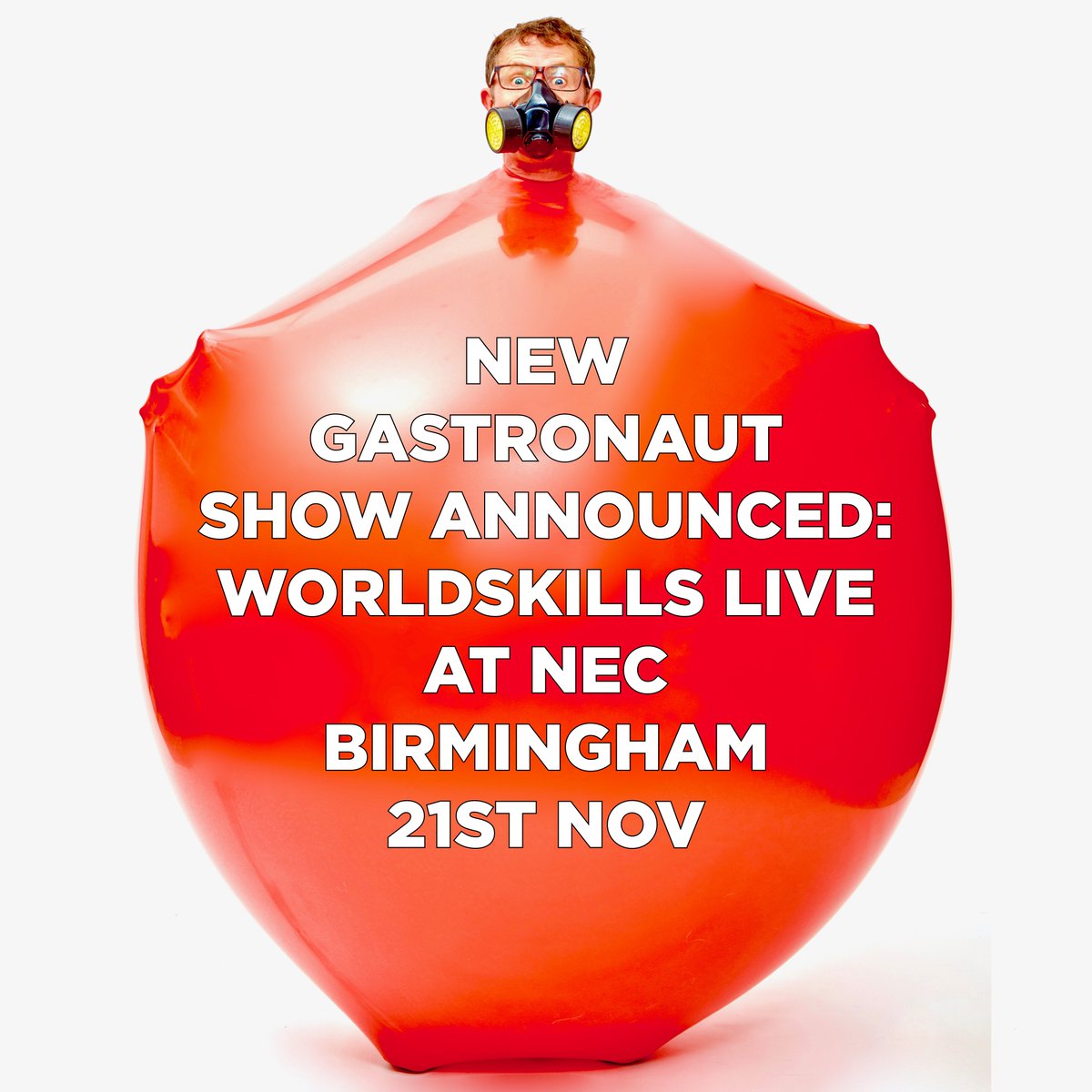 gastronautTV's tweet photo. New live Gastronaut show date: Worldskills Live at the NEC 21st Nov. Check out CALENDAR on our website - link in bio.

#gastronaut #scicomm #scienceshow #sciencevideos #fartology #scienceandfood #amazingscience #scienceyoucaneat #foodhackers https://t.co/fA5LaqrX72