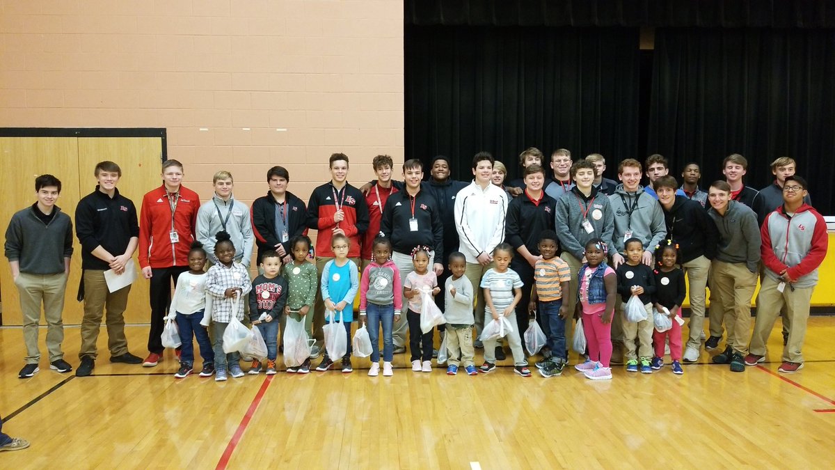 hillvic14's tweet photo. Our pre-k children with their new shoes and our @LaSallePride student volunteers. Thank you for your help @LaSallePride! https://t.co/oCmsAlStLi