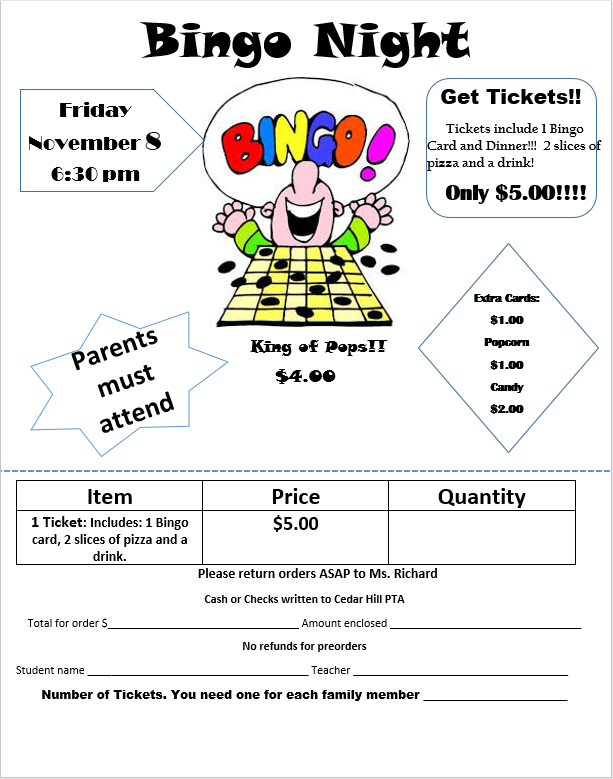 chestitans's tweet photo. Don't forget Bingo Night is Friday November 8th at 6:30 pm. There is still time to preorder, or you can pay at the door. https://t.co/0YWu9hdNVo