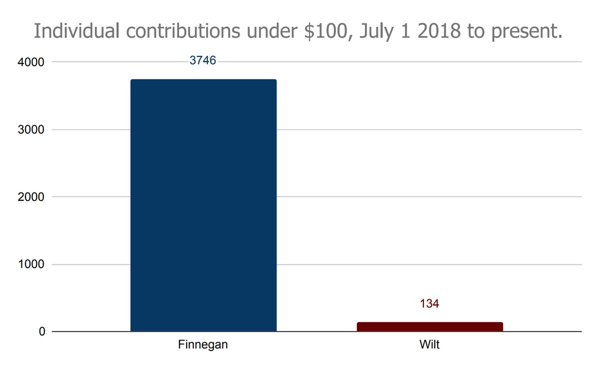 My opponent is outspending me with misleading mailers and negative TV ads. His campaign is fueled by contributions from fracked gas co's, telecom monopolies, & the NRA. When it comes to small-dollar donations there's no question that our campaign is #PoweredByPeople #VALeg #HD26