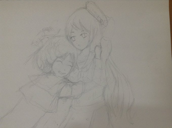 J級姉妹描いてます。ラフと線画…。む、難しい(;'・ω・)
#アナログ 
