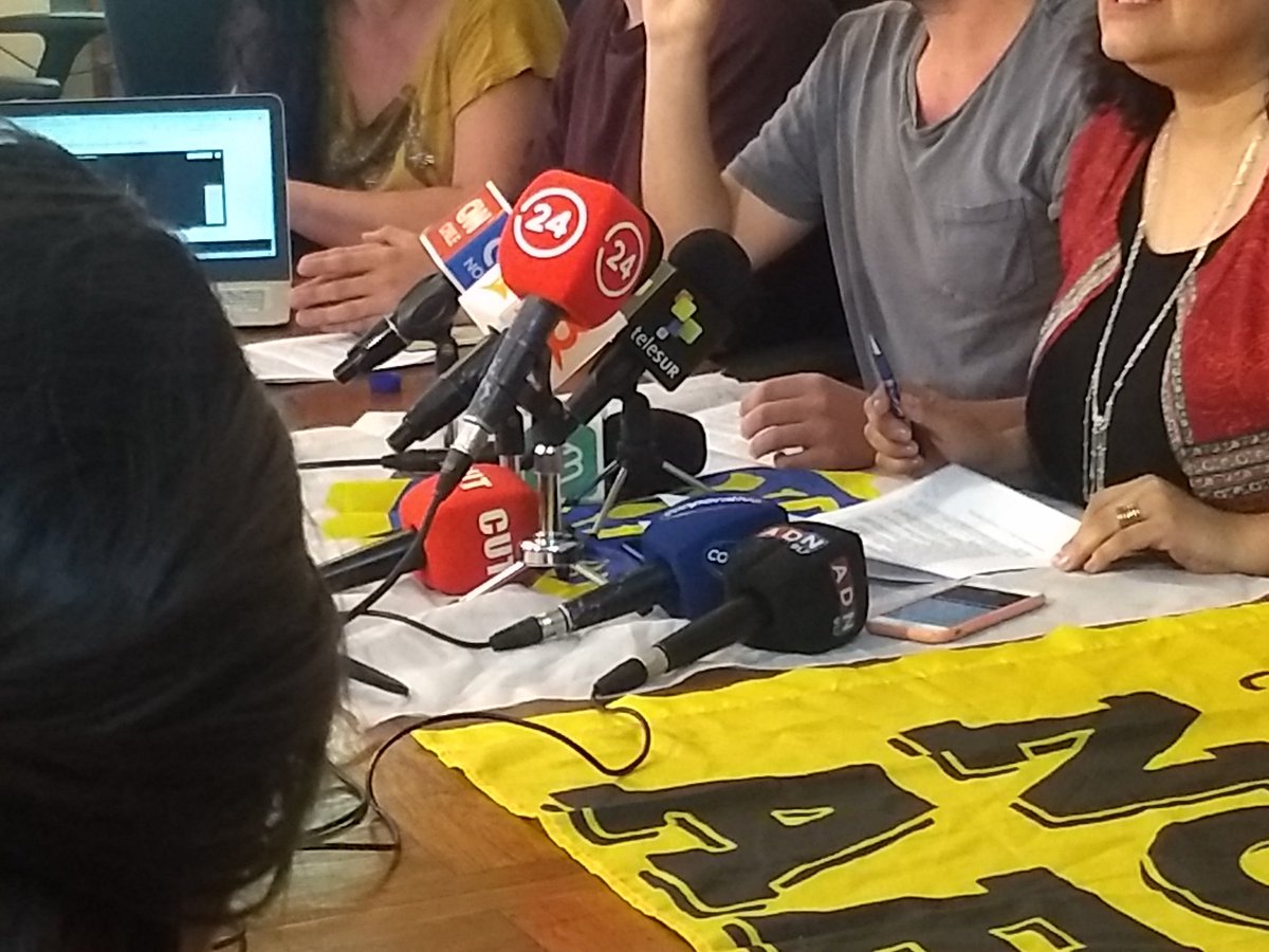 Desde la sede de <a href="/anefchile/">ANEF</a>  conferencia de prensa, de entrega de resultados preliminares de la resultados de los #CabildosAbiertos #Autoconvocados #ChileDesperto #noscansamosnosunimos  #NuevaConstitucion #AsambleaConstituyente vamos con <a href="/UnidadSocialCh/">Unidad Social</a>