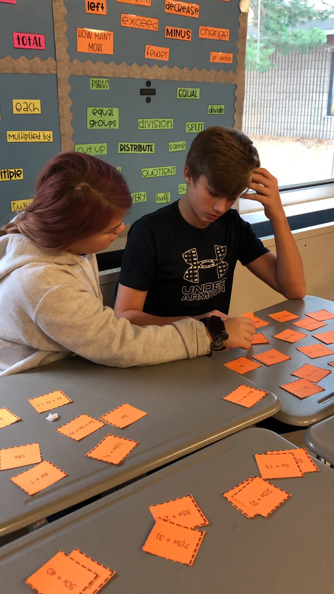 AnneNower's tweet photo. Equivalent expression matching activity today #withtheherd https://t.co/yZjZozqXNJ