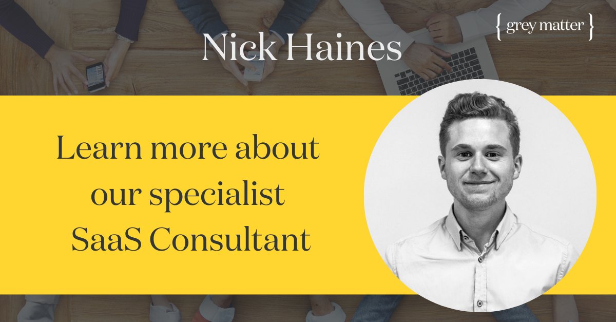 greymatterrec's tweet image. With a vast experience within the programmatic space and recruitment, Nick brings a lot of industry knowledge to the table and has an industry network which is second-to-none.
Find out more about Nick here- bit.ly/31vpNny

#SaaS #HeadOfTech #GMTeam #SaaSConsultant