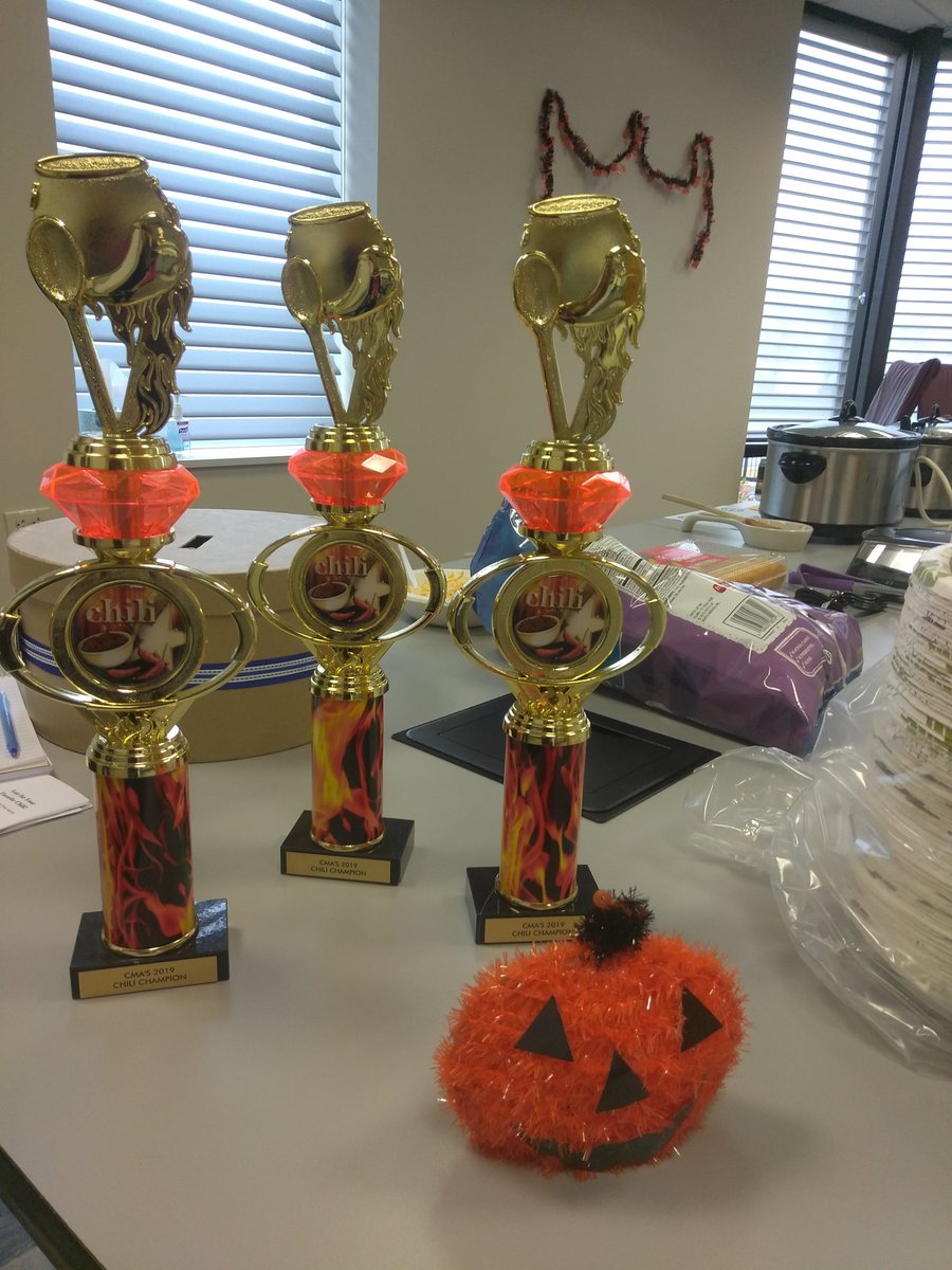 CMACorp's tweet photo. It wasn't candy; it was even better. A big thanks to CMA's Shawna Thornton for setting up our annual #chili cookoff and to all our employees who made such delicious dishes. https://t.co/QagVQJze04