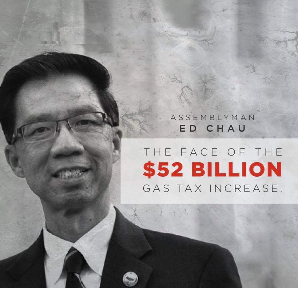 LASDBrink's tweet photo. Today, is the two year anniversary of the gas tax increased under SB1.
With the cost of living in California skyrocketing, and the policies pushed by the Democrats in Sacramento, California’s families are struggling to make ends meet.
#Brink4Assembly
#Gastax
#SB1
#EdChau
#AD49 https://t.co/XI3TQ4lZhC