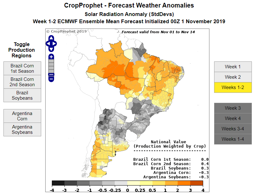 worldagweather's tweet photo. For those following South American crop weather, @CropProphet has released an excellent tool for Brazil &amp; Argentina monitoring - including ECMWF forecasts and multiple crop-relevant weather variables #OATT #AgWeather https://t.co/5znXc1WdEF https://t.co/TpHkLVG0cZ