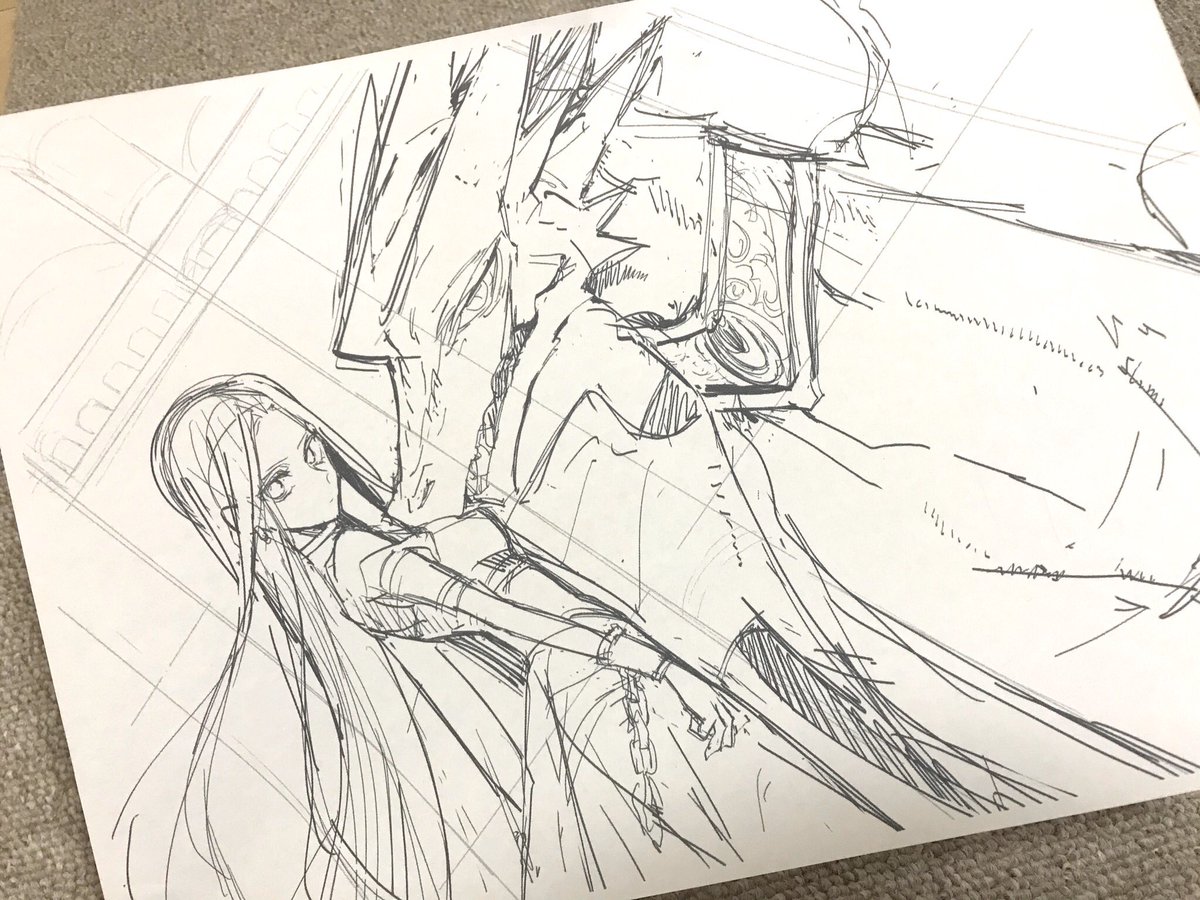 今までのラフや下絵色々
ラフの時のふわっとした線を本番でも描けるようになりたい 