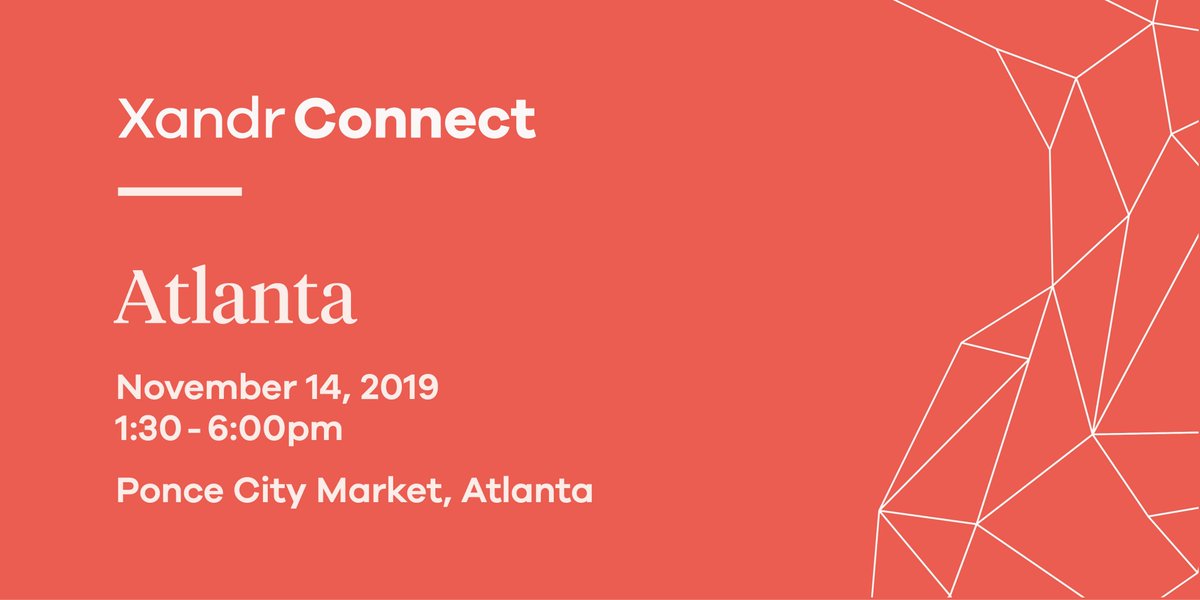 xandr's tweet photo. Discover a new kind of advertising company as we bring our #XandrConnect series to ATL. Join Xandr executives and industry experts on 11/14 @PonceCityMarket, as they discuss the building blocks needed for the future of digital advertising: https://t.co/A4e76jn1DI https://t.co/zmblA7Aw1i