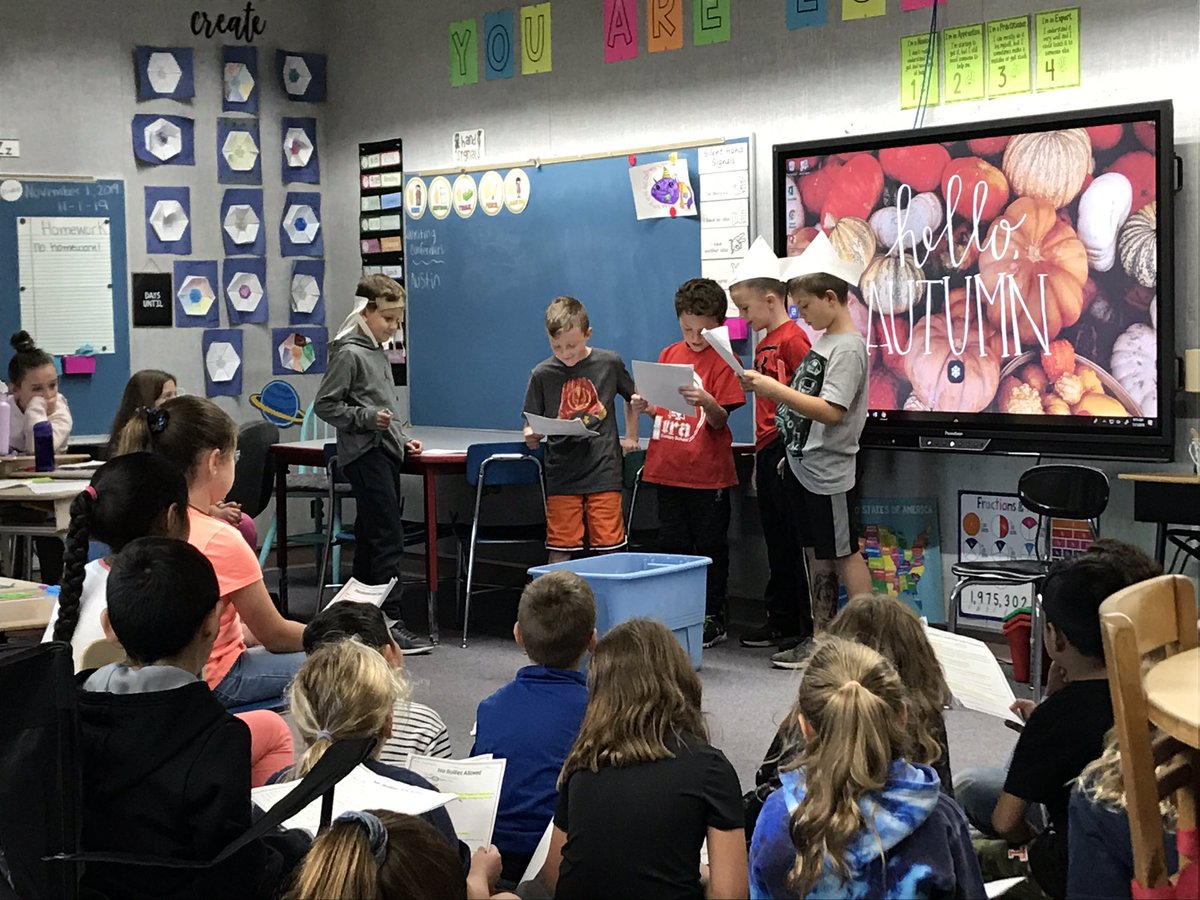 AuraElementary's tweet photo. Our 3rd graders presenting their play for their classmates! #FunAndCreative @mrsm107 @MissWalker_Aura @mrkeane3rdgrade @AuraElementary @auralibrarian https://t.co/LGhdrk2Yes