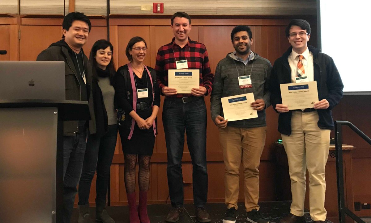 VT_CS's tweet image. Did you hear? @kurtluther, @JacobTheSpi, @thesukrit, @astrosticks, and Chris Hurt won Best Poster/Demo Award at #HCOMP2019 for the second year in a row! Congrats team 👏