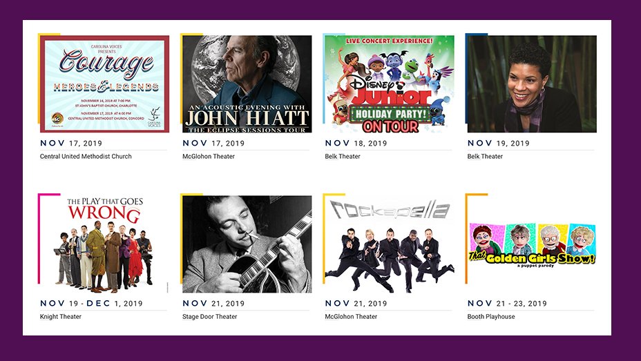 If you are interested in art, theatre or concerts you'll love that our hotel is located just steps away from the Blumenthal Performing Art Center! 🎭They have a calendar with tons of activities you don't want to miss. Book your stay for November and get to stay near this beauty!