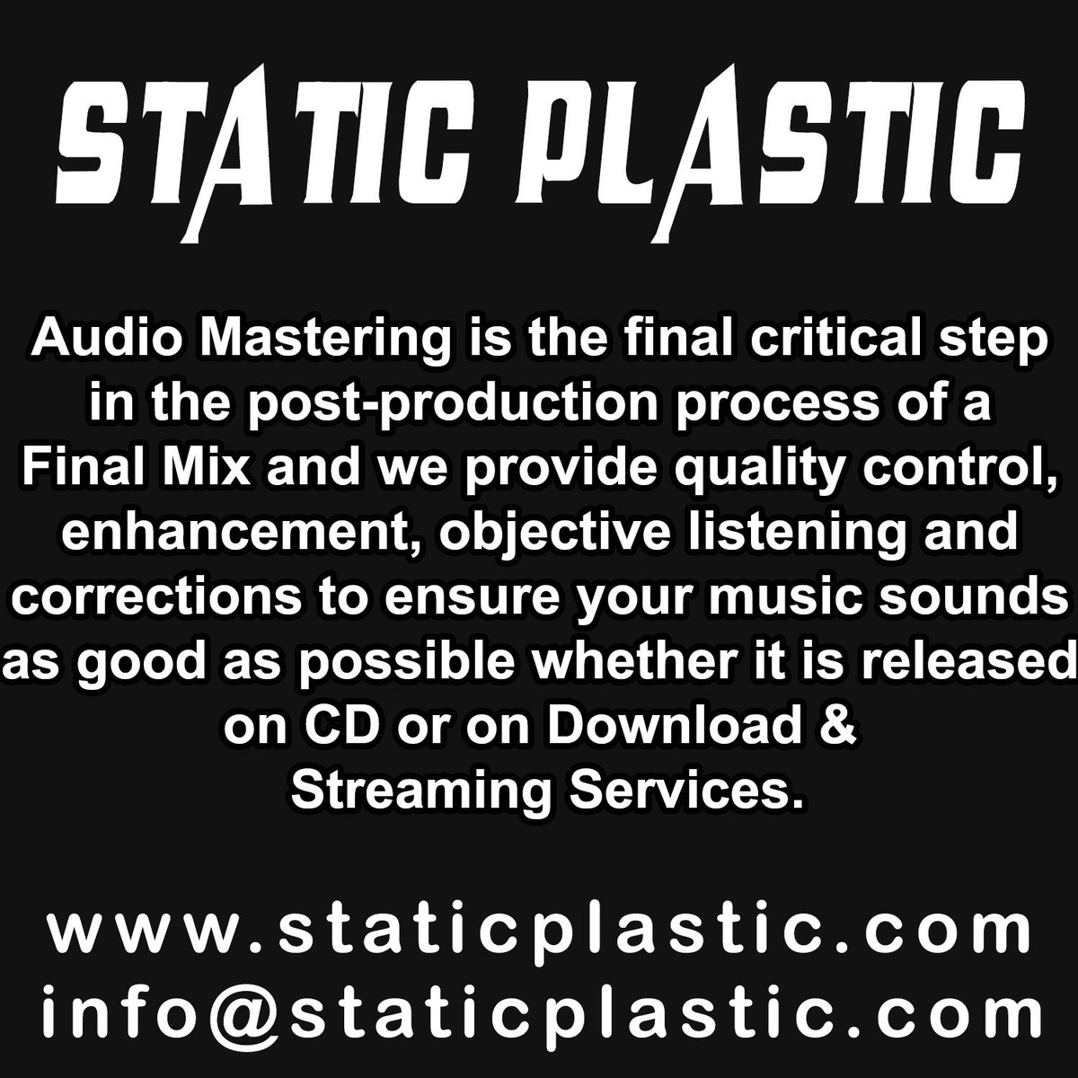 StaticPlastic's tweet photo. Mastering Rates & Enquiries
https://t.co/nK30Bq3cFX
info@staticplastic.com
Or Message Me.
#audiomastering #mastering #finalmixing #finalmix #audioporn #sahouse #africanhouse #afrohouse #deephouse #housemusic #southafrica #southafricanhouse #kwaito #joburg #gauteng #borninsoweto https://t.co/crivMdC8CT