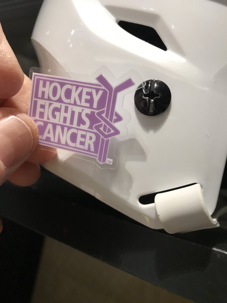 hockey fights cancer sticker