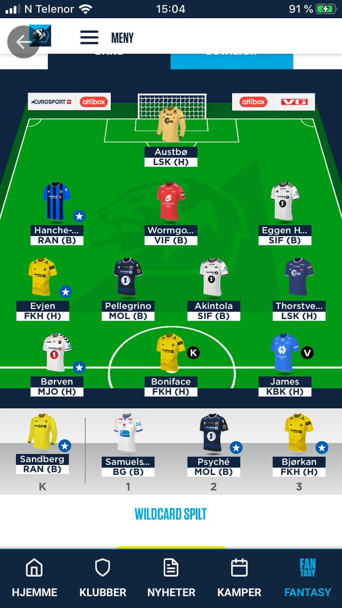 Vurderer denne frekkasen av et lag. Må ta sjanser nå mot slutten for å komme tilbake til toppen.
Noen innspill?
#eliteserien #esnfantasy <a href="/RBVegard/">Vegard Flemmen Vaagbø</a>