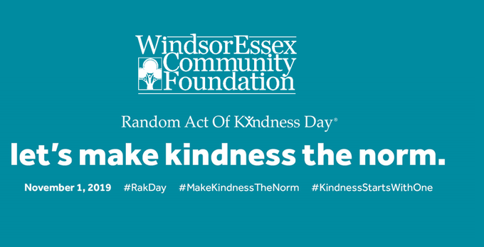 TweetLakeshore's tweet photo. Happy Random Acts of Kindness Day Everyone! Do something kind for one another! Share your kindness stories by tagging @WECFoundation or using hashtags #MakeKindnesstheNorm #WERAK or #RAKDAY #YQG #Lakeshore https://t.co/D2gr76Qehz