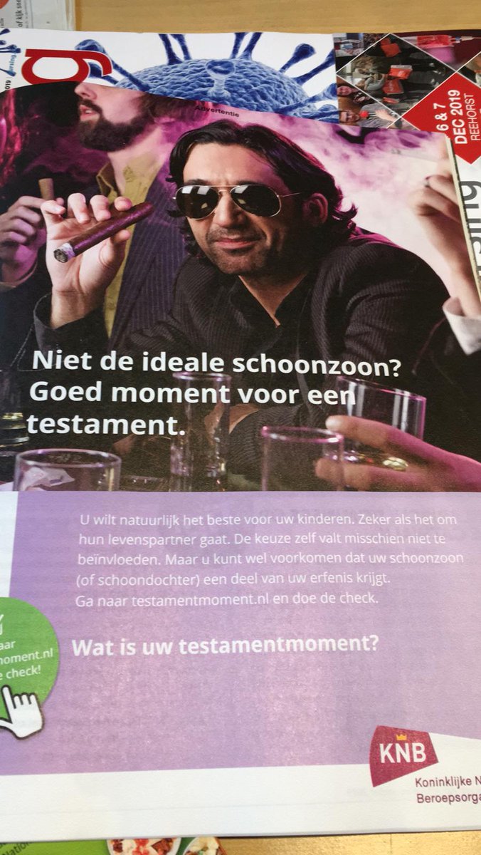 Mijn moeder vindt dit een grappige advertentie. Ik ook, maar wat betekent het als je moeder dit in de gezinsapp zet waar slechts één schoonzoon in zit?