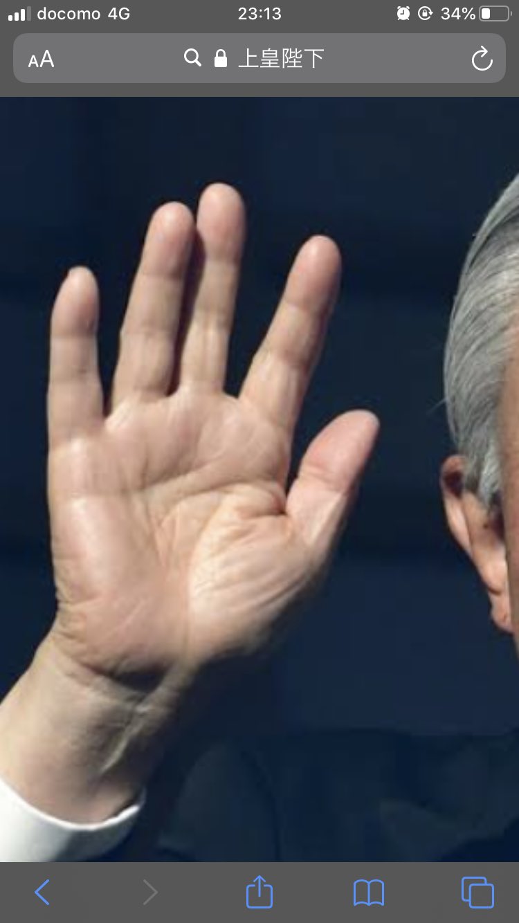 はたけ 私 初めて見たかもしれない 覇王線じゃないかな 上皇陛下 写真じゃ分からんけど T Co Di6zvgtgcf Twitter