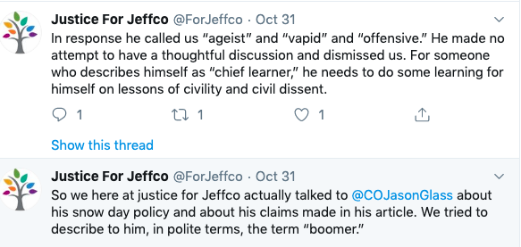 NotJeffcoJason's tweet image. The insurrection is spreading!!! Now the "vapid, offensive" youth of my Kingdom are turning against me. THE INGRATES! Where are my SupportJeffcoKids nobles?!! It is urgent that they use their Dark Arts to crush this #Jeffco rebellion before it spreads further! #TeamJeffco #edcolo