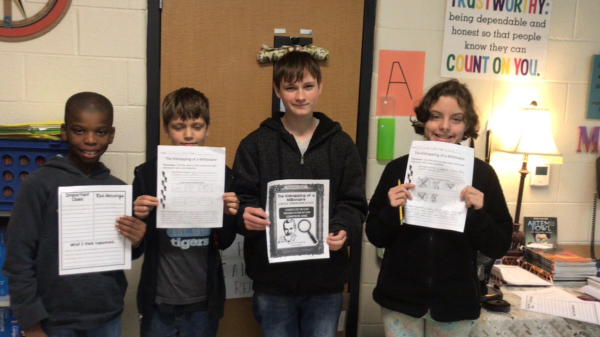 miller_elaclass's tweet photo. My first group to solve  the kidnapping. https://t.co/0Kgsph7psw